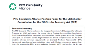 PRO Circularity Alliance_Circular Economy Act_Consultation